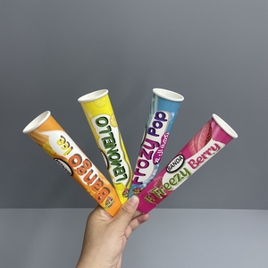Impresión Personalizada de Tubos de Papel para Envasado de Bebidas Carbonatadas de Tequila y Helado Calippo de 100 ml/120 ml, Tubos de Papel Kraft de Grado Alimenticio con Tapas de Sellado - Product Image 2