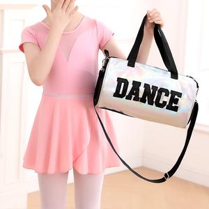 Hologramlar Pvc seyahat silindir çanta toptan özel Logo dans spor salonu spor OEM moda Unisex silindir çanta altın fermuar mektup ile - Product Image 5