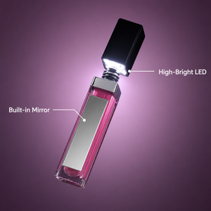Brillo Labial Vegano de Alta Calidad con Luz LED a Prueba de Agua, con Espejo, Logotipo Personalizado, Brillo Labial Líquido No Pegajoso, Tubos de Brillo Labial Vacíos - Product Image 4