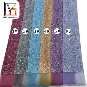 <span class=keywords><strong>Tessuto</strong></span> in <span class=keywords><strong>Tulle</strong></span> Glitterato di Alta Qualità, Pizzo <span class=keywords><strong>Rosso</strong></span> con Perline, <span class=keywords><strong>Tessuto</strong></span> con Paillettes per Abiti da Sposa - Product Image 6