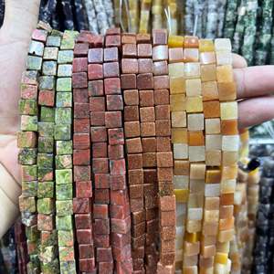 Cuentas cuadradas de ángulo recto a granel de <span class=keywords><strong>piedra</strong></span> Natural de 8mm, accesorios de joyería DIY sueltos semiacabados para pulsera, collar artesanal - Product Image 4