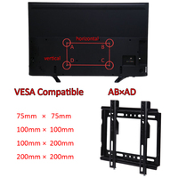 Soporte de Pared para TV con Capacidad de Carga de 44 Libras, Apto para Televisores LED/LCD de 14'-42'