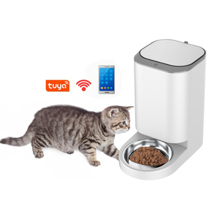 Tự Động Wifi Điện Thoại Di Động Ứng Dụng Điều Khiển Từ Xa 4L Tuya Thực Phẩm Dispenser Thông Minh Chó Mèo Pet Trung Chuyển Với Thép Không Gỉ Bát - Product Image 1