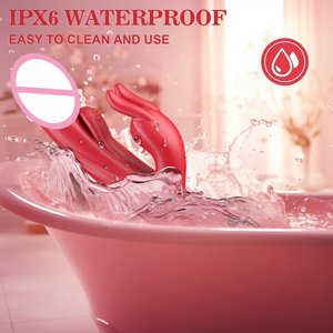 Flatternder G-Punkt-Dildo-Vibrator Klitoris-Nippel-Stimulator Massagegerät Erotikspielzeug Rabbit-Vibrator für Frauen Weibliche Masturbation - Product Image 4