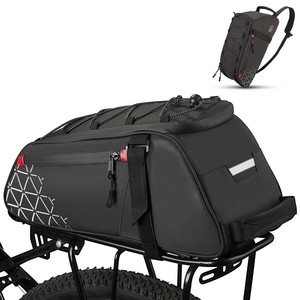 Échantillon gratuit Sac de sacoche de vélo à la mode avec fermeture à glissière Sac de voyage étanche et antivol pour siège de vélo - Product Image 1