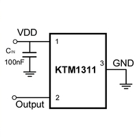 CONNTEK KTM1311 Interrupteur TMR à pôle sud SMT à haute sensibilité et faible consommation (1,8V-5,5V), certifié HBM 8KV ESD, basé sur un capteur à effet Hall CMOS