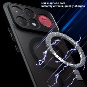 Funda Magnética para Teléfono <span class=keywords><strong>Xiaomi</strong></span> Poco F9 Ultra, Translúcida Mate Antiarañazos, TPU+PC, Carcasas Traseras Antigolpes para Redmi K100 <span class=keywords><strong>Pro</strong></span> <span class=keywords><strong>Max</strong></span> - Product Image 5