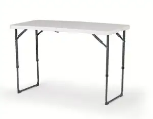 widely used 4ft HDPE fold in half table with height adjustable