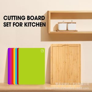 Bamboo Cutting Board Rectangle Anti Slip Solid <b>Wood</b> Kitchen Chopping <b>Block</b> For Fruit Bread Vegetable - Product Image 3