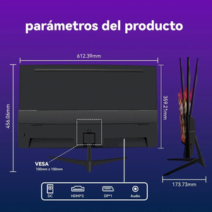 Moniteur d'ordinateur 27 pouces, écran de bureau <span class=keywords><strong>2K</strong></span>/4K professionnel 240Hz, fin, 1500R, 1080P, réglable en hauteur, moniteur incurvé - Product Image 5