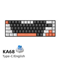 Keyboard Gamer profesional, papan ketik mekanik lampu latar LED RGB portabel 61 tombol, Keyboard Gaming 60 persen untuk PC Laptop