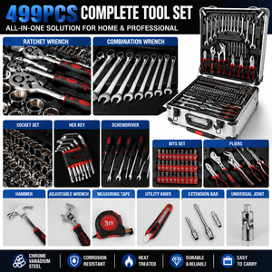 Ensemble de 499 pièces pour la réparation de matériel domestique et automobile, boîte à <span class=keywords><strong>outils</strong></span> de réparation automobile, <span class=keywords><strong>valise</strong></span> à <span class=keywords><strong>outils</strong></span> de réparation automobile - Product Image 3
