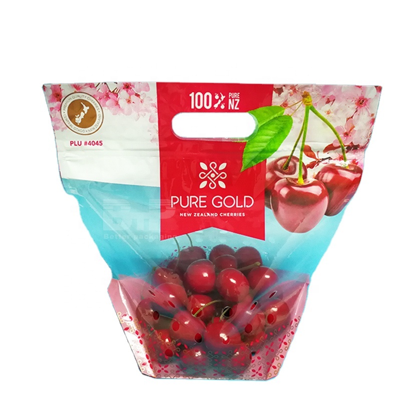 slider Zipper Top, Vest Handle Pouch Bags, Keep Fresh pouch Bag with air Holes hanging hole, handy Handle