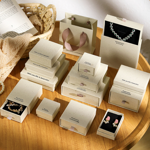 Caja de Joyería Ecológica de Cartón con Cajón Deslizable y Logotipo Personalizado, Fabricante de Cajas para Guardar Collares, Anillos y Colgantes con Bolsa de Transporte - Product Image 3