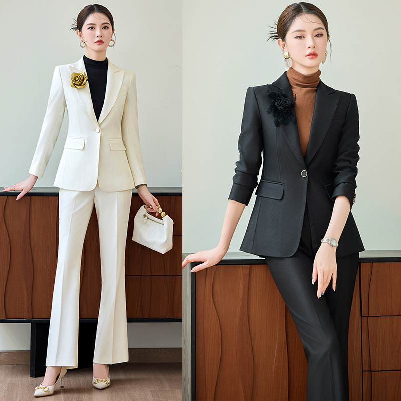 White flared pants