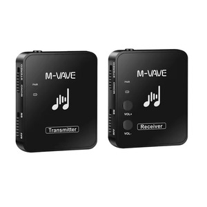 M-VAVE เครื่องรับส่งสัญญาณเสียงไร้สายแบบคู่ ดีไซน์แบบคลิปออนพลาสติกสีดำ - Product Image 5
