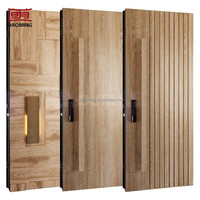 Puerta Doble de Madera Sólida para Entrada Principal Exterior, Insonorizada e Impermeable, Certificada de Fábrica Original, para Hotel