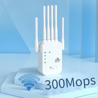 Repetidor WiFi Interior/Exterior de 300 Mbps, 5 GHz, 2.4 GHz, IP, Amplificador de Red 4G 3G con 4 Antenas de 8.0 dBi, Puerto Ethernet para el Hogar