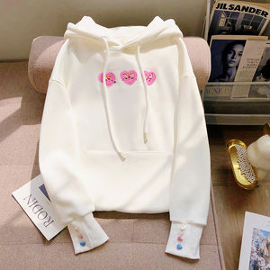 PB & ZA 2022, venta al por mayor, Tops de Otoño e Invierno para mujer, nuevo cárdigan suelto con cremallera, suéter con capucha bordado de texto para mujer 1131893 - Product Image 4