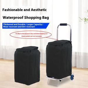 <b>Small</b> Large Thickened <b>Trolley</b> Luggage Household Sundries Storage Solution Waterproof Oxford Cloth <b>Shopping</b> Cart Bag Model 707 - Product Image 2