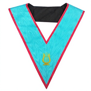 เครื่องประดับพิธีกรรมเมสัน สีน้ำเงิน สำหรับพิธีกรรม LODGE ASSR MUSIC MASTER COLLAR ปลอกคอฟรีเมสัน งานปักมือ - Product Image 1