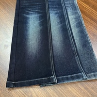 Tissu en denim slub noir de qualité supérieure, tissé extensible, teint en fil, en rouleau, pour vêtements de garçons, vente en gros, Lizhi XH5027-1B