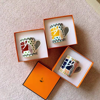 Boîtes cadeaux de luxe pour tasses à café en céramique avec logo personnalisé, emballage en papier kraft, ensemble de tasses