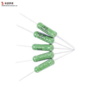 Màu Xanh Lá Cây điện trở RX1 <span class=keywords><strong>5W</strong></span> 8W 12W 15W 18W 4K7 5k1 10K 45k wirewound tráng men gốm điện trở 5% cho Xe Dẫn loa cung cấp điện - Product Image 2