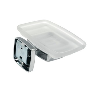 Moderno vetro cromato in lega di zinco eco-friendly <span class=keywords><strong>portasapone</strong></span> porta porta porta-piatti a parete porta Dispenser da cucina accessori da bagno <span class=keywords><strong>per</strong></span> alberghi - Product Image 3