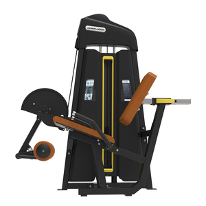 Machine d'<span class=keywords><strong>extension</strong></span> des jambes assise et de flexion des jambes allongées en acier, conçue avec précision, réglable, avec système de poulies fluide et pile de poids de 80 kg - Product Image 1