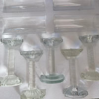 Candélabre en cristal élégant fait main à tête unique, forme personnalisée, décoration de table romantique pour mariage et Saint-Valentin