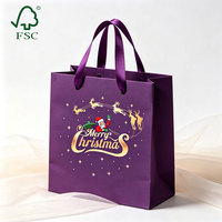 Premium Party- und Festtags-Einkaufstasche, Stabile Festliche Weihnachtsgeschenkverpackung mit Bandgriff, Papiertüte mit Individueller Markengestaltung