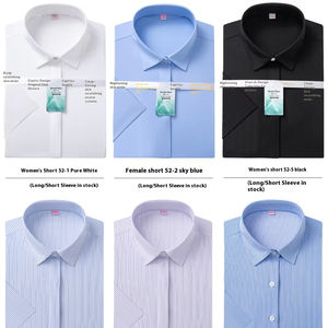 כפתור נשים למטה שרוול ארוך חולצה עבודה במשרד, בתוספת גודל נשים xxxxxxxxxl שמלת שמלת חולצות עסקים לנשים - Product Image 5