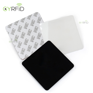 Placa Acrílica NFC con Chip NFC213 <span class=keywords><strong>de</strong></span> 13.56MHz, Blanca/Negra, Imprimible, en Stock, con Adhesivo - Product Image 1