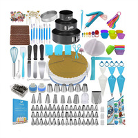 512 pièces de haute qualité ensemble complet de décoration de gâteau moule buse pâtisserie gâteau outils et accessoires en plastique rotatif gâteau support