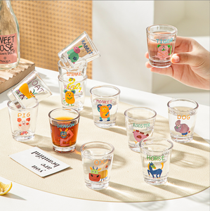 Verres à saké en verre de dessin animé, idéal, 2 oz, 12 pièces, 12 signes du zodiaque chinois, créatif, <span class=keywords><strong>arrack</strong></span>, récipient à boire, mini vin blanc pour enfants - Product Image 4