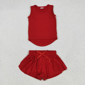 Conjunto de Top sin Mangas y Pantalones Cortos con Volantes para Bebés Niñas, Estilo Yoga, Colorido - Product Image 5