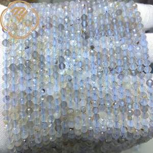 ลูกปัดหินแบบหลวมธรรมชาติขนาด4มม. อัญมณีทรงหลวมตัดเหลี่ยมเพชรพลอยธรรมชาติสำหรับทำเครื่องประดับ - Product Image 2