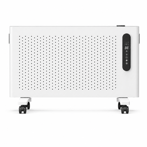 Stufa Elettrica a Convezione Bianca Opaca, Sottile e Portatile, Controllo Meccanico, Display LED, Timer, Riscaldamento Rapido per Bagno, Hotel, Ingresso - Product Image 1