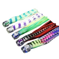 Grande jupe pieuvre en plastique artificiel 85g, leurre Marlin lumineux de natation d'eau salée, Wobblers Jet Head, pêche à la traîne