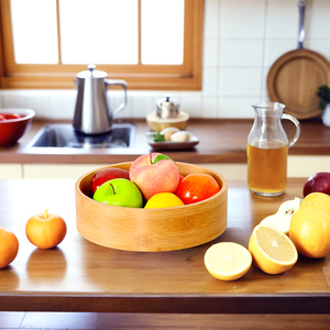 10 inch Vòng tre xoay bàn xoay gia vị tổ chức lười biếng <span class=keywords><strong>Susan</strong></span> cho tủ bàn hoặc phòng đựng thức ăn - Product Image 1