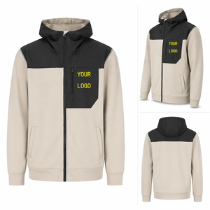 เสื้อฮู้ดซิปเต็มตัวผู้ชาย สไตล์สตรีทแวร์ น้ำหนักเบา ตัดต่อสีสันแบบคอนทราสต์  สำหรับกิจกรรมกลางแจ้ง - Product Image 4