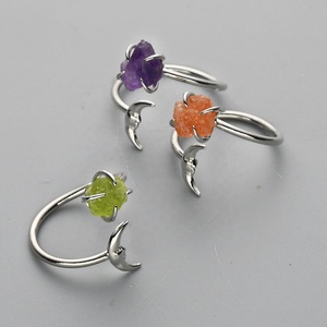 Nhẫn Trang Sức Tháo Gỡ Lo Âu Pha Lê Chữa Lành Tự Nhiên Mặt Trăng Mạ Vàng ZS0487 Nhẫn Đá Sinh Nhật Thật - Product Image 6