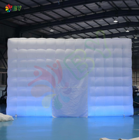 Tente gonflable imperméable de cube en lumière de LED pour le mariage commercial de partie d'exposition et les événements extérieurs pour annoncer des cabines de photo
