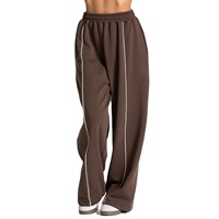 Ensemble de yoga tendance pour femme, grande taille, color-block rayé, polyvalent, coupe ample, pantalon droit taille mi-haute décontracté, séchage rapide