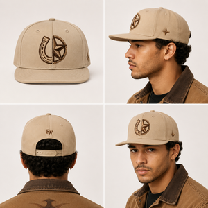 Casquette Snapback en coton <span class=keywords><strong>à</strong></span> calotte souple, marque privée, avec motif <span class=keywords><strong>fer</strong></span> <span class=keywords><strong>à</strong></span> <span class=keywords><strong>cheval</strong></span>, gamme Rustic, pour détaillants de produits de style campagnard, avec patch personnalisé - Product Image 2