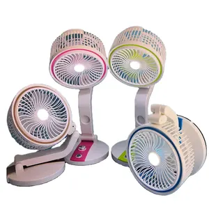 2024 nuevos proveedores de China nuevo multifunción plegable mano LED Luz Portátil USB recargable LED ventilador