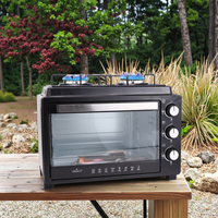 Cuisinière à Gaz GPL 30L avec Four Multifonctionnel Commercial de Comptoir, Four de Ménage Extérieur avec Réchaud à Gaz