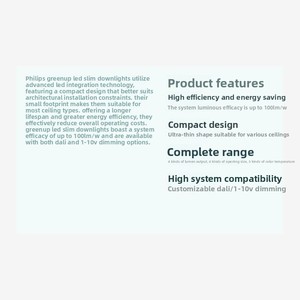 PHILIPS <span class=keywords><strong>GreenUp</strong></span> DN150B Downlight LED Ultra-Mince 65W/11W/15W/21W pour Intérieur, Encastré, Température de Couleur 840K/830K, Garantie 2 Ans - Product Image 2