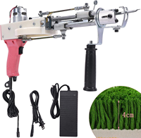 Pistolet à tufter électrique portable 2-en-1, outil de coupe et de bouclage pour la fabrication de tapis et de moquettes